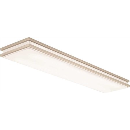 LITHONIA LIGHTING Brushed Nickel Linear Saturn LED Flush Mount FMFL 30840 SATL BN